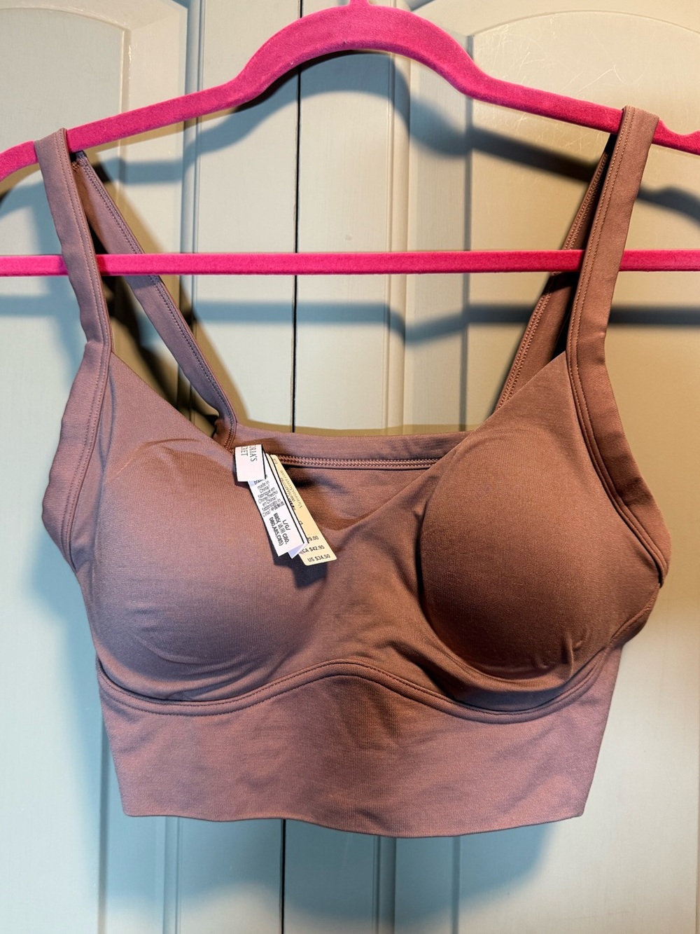 PINK Victoria's Secret Mauve Padded Longline Bralette